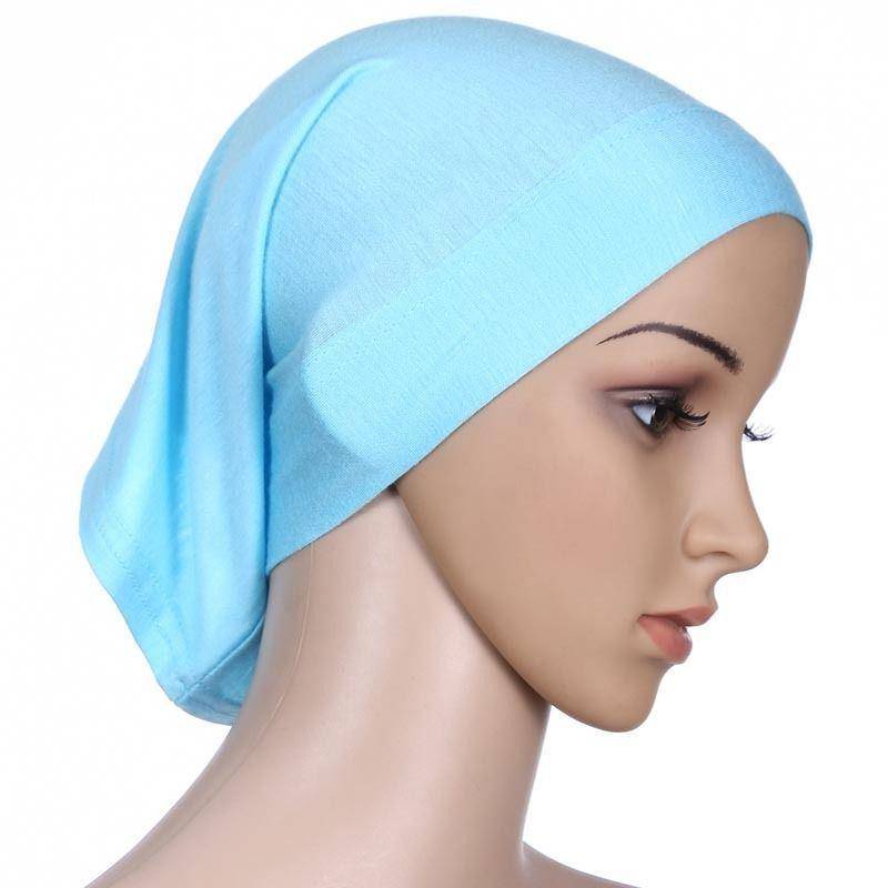 1 Pc Elastische Tuch Kopf Wrap Muslimischen Schal Kappe Frauen Baumwolle Turban Hijabs Hut 20 von Joom DACH
