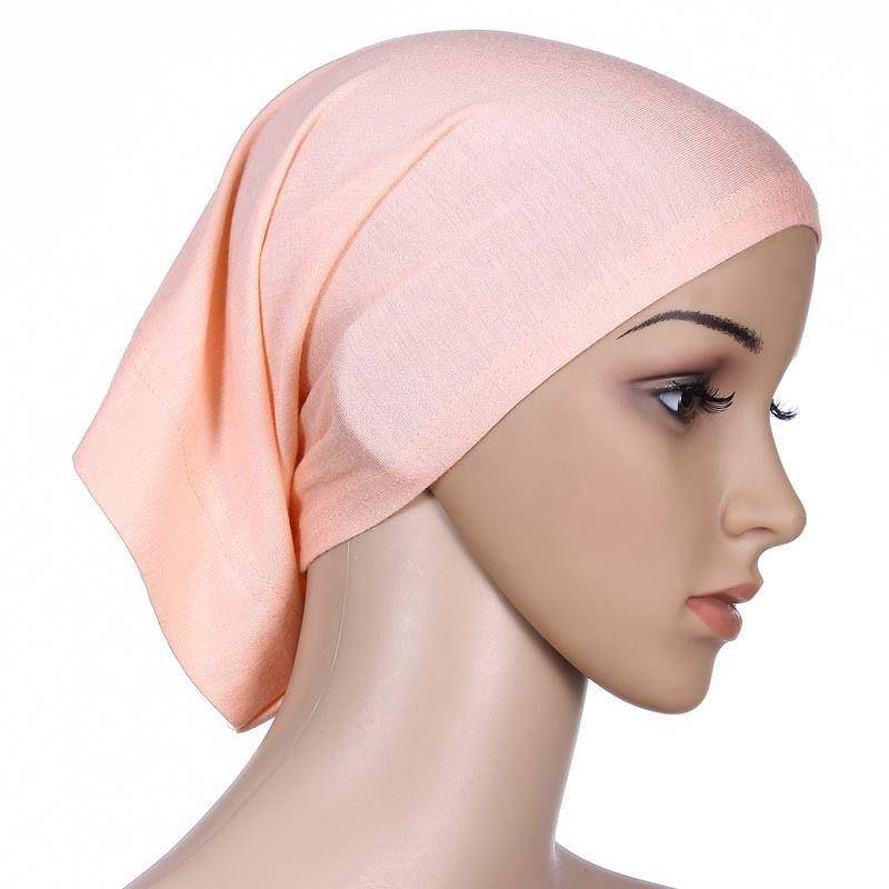 1 Pc Elastische Tuch Kopf Wrap Muslimischen Schal Kappe Frauen Baumwolle Turban Hijabs Hut 6 von Joom DACH