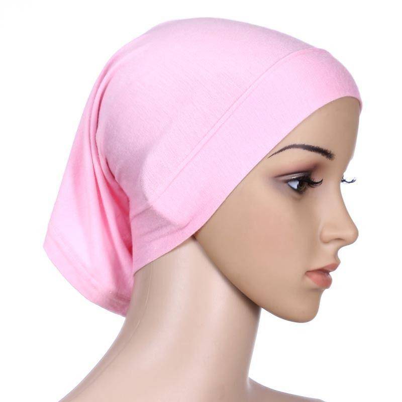 1 Pc Elastische Tuch Kopf Wrap Muslimischen Schal Kappe Frauen Baumwolle Turban Hijabs Hut 9 von Joom DACH