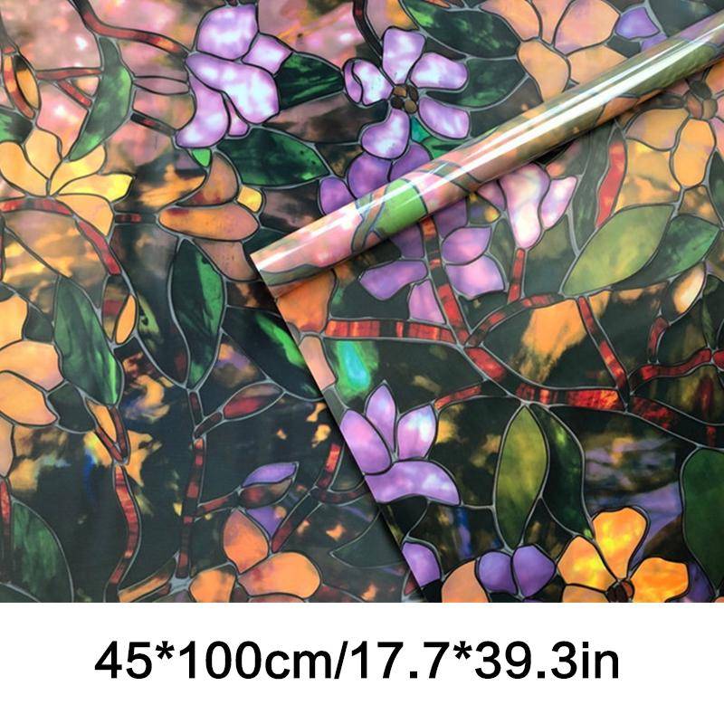 1 Rolle Home Decor 3D dekorative Fenster Glas Film Aufkleber gebeizt Privatsphäre selbstklebende Aufkleber 45X100cm von Joom DACH
