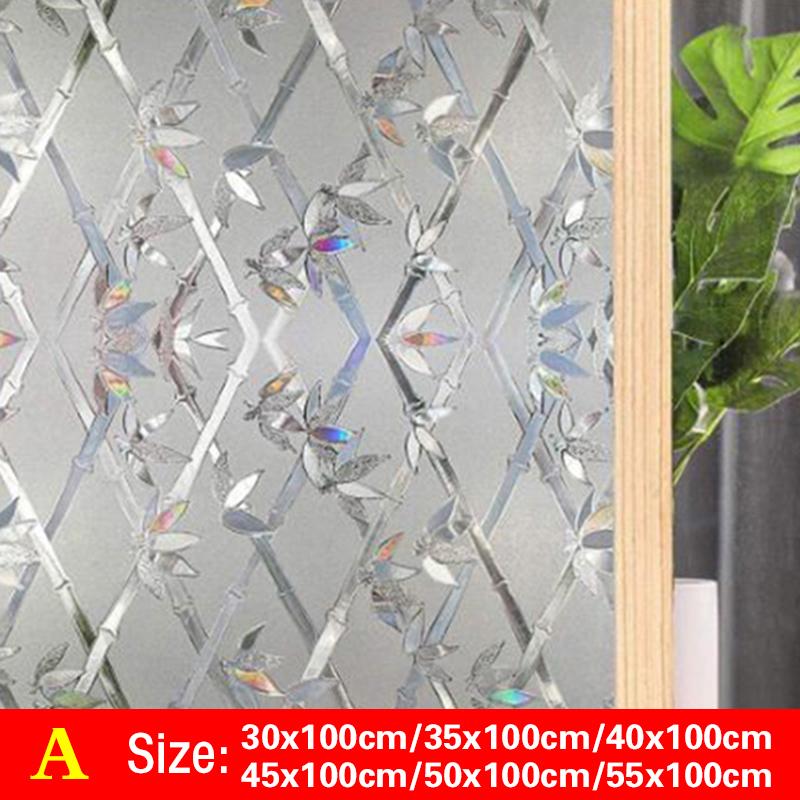 1 Rolle Home Decor Privatsphäre Fenster Glas Film Aufkleber gebeizt 3D dekorative selbstklebende Aufkleber 55x100cm von Joom DACH