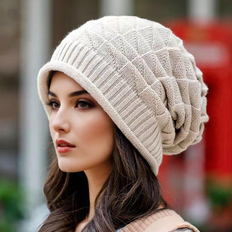1 STK Hüte Modisch Kopfumwickelnd Winddicht Gestrickt Koreanischer Stil Damen Umstandsmode Slouchy Hüte Lässig Ohrwärmend Locker beige von Joom DACH