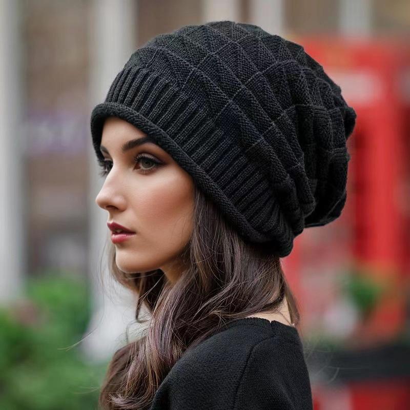 1 STK Hüte Modisch Kopfumwickelnd Winddicht Gestrickt Koreanischer Stil Damen Umstandsmode Slouchy Hüte Lässig Ohrwärmend Locker schwarz von Joom DACH