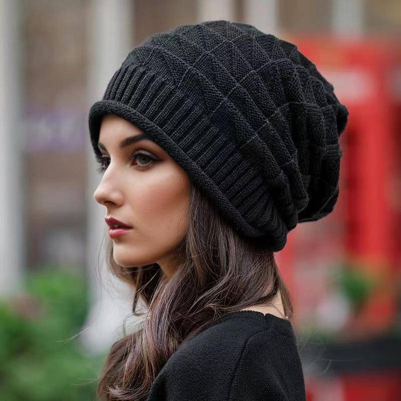 1 STK Hüte Modisch Kopfumwickelnd Winddicht Gestrickt Koreanischer Stil Damen Umstandsmode Slouchy Hüte Lässig Ohrwärmend Locker schwarz von Joom DACH