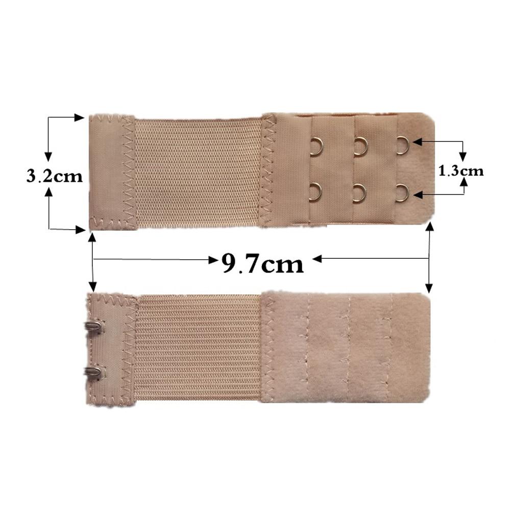 1 STÜCK/ Neu Damen-BH-Verlängerung, 3 Reihen, 2 Haken, elastisch, verstellbar, Verlängerungsverschluss für Unterwäsche beige von Joom DACH