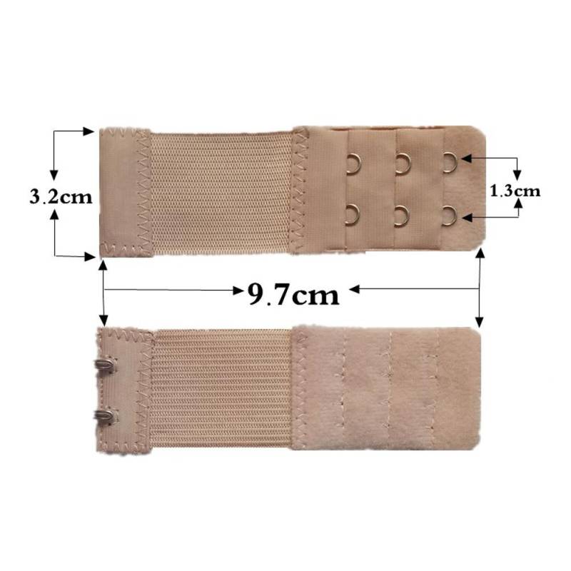 1 STÜCK/ Neu Damen-BH-Verlängerung, 3 Reihen, 2 Haken, elastisch, verstellbar, Verlängerungsverschluss für Unterwäsche beige von Joom DACH