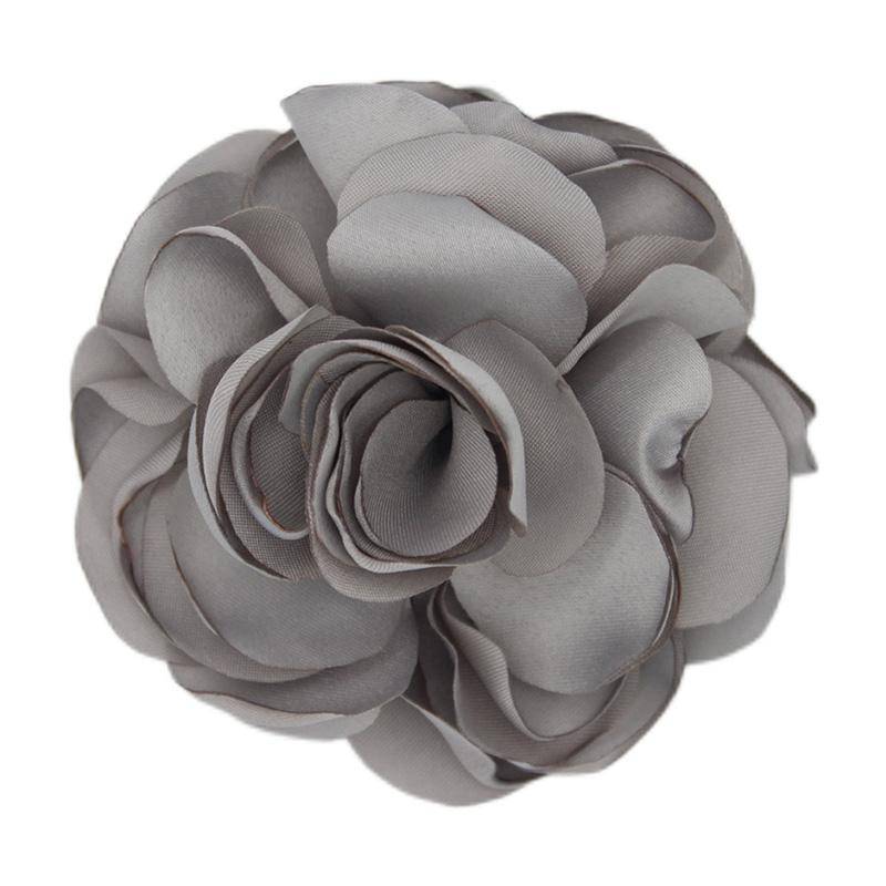 1 STÜCK Kunst Blumenbrosche Stoff Corsage Geschenk Tuch Anstecknadel Handgefertigter eleganter Schmuck für Frauen graue von Joom DACH