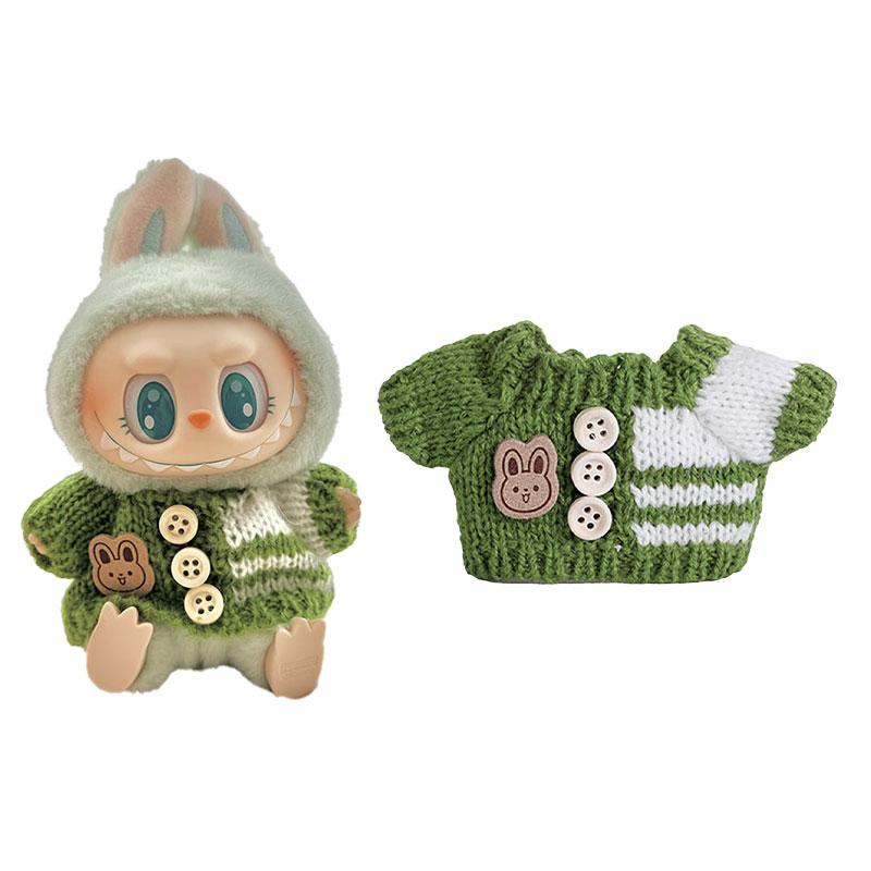 1 Satz Puppenkleidung für 17 cm Mini-Puppe Luxus Labubu Kleidung Outfit Plüsch Pullover Hut Tasche Bekleidungszubehör Mädchen Spielzeug Geschenke von Joom DACH