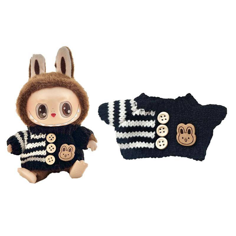 1 Satz Puppenkleidung für 17 cm Mini-Puppe Luxus Labubu Kleidung Outfit Plüsch Pullover Hut Tasche Bekleidungszubehör Mädchen Spielzeug Geschenke von Joom DACH
