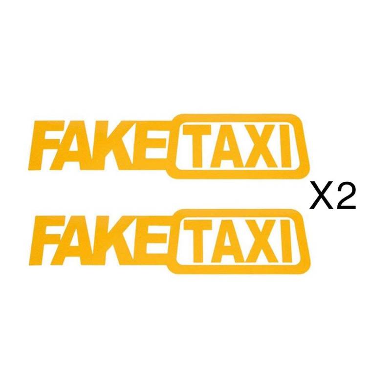 1 Set 2 Stück/Set FAKE TAXI Reflektierende Autoaufkleber Aufkleber Emblem Selbstklebende Vinylaufkleber für von Joom DACH