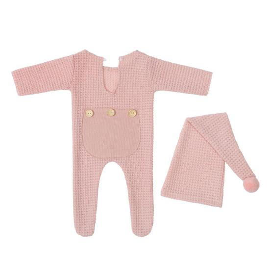 1 Set Baby Fotografie Strampler Große Flexibilität Jacquard Muster Kleinkinder Overall Entzückende Neugeborene Fotografie Requisiten Häkeln Outfit M rosa von Joom DACH
