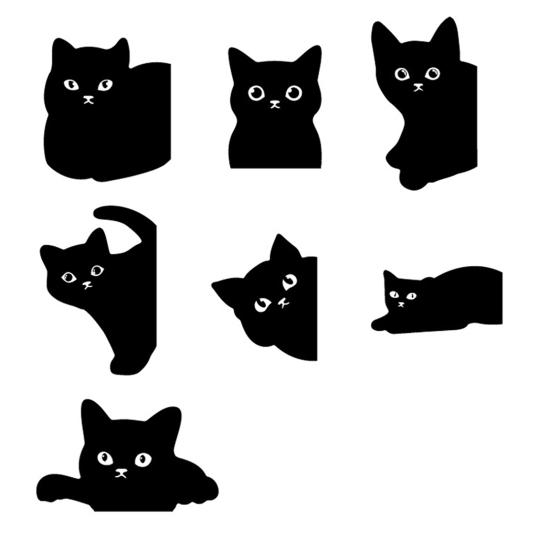 1 Set Lesezeichen-Set, Kawaii-Katzen-Design, robust, magnetisch, leicht zu tragen, sicherer Seitenmarker, beständig gegen Verblassen, Lesezeichen B von Joom DACH