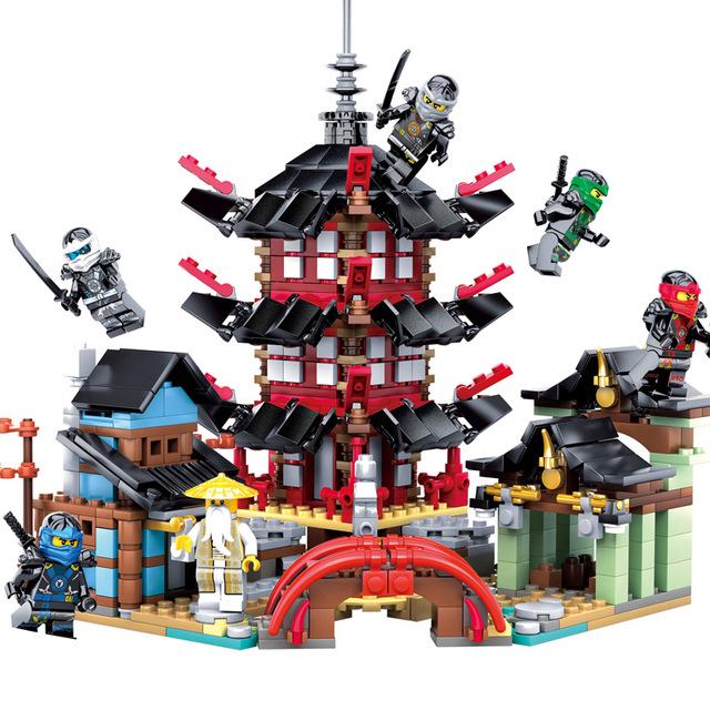 1 Set Ninja Tempel Modell Bausteine Zusammenbauen Steine Spielzeug Kinder Lernspielzeug Kreative Geschenke von Joom DACH