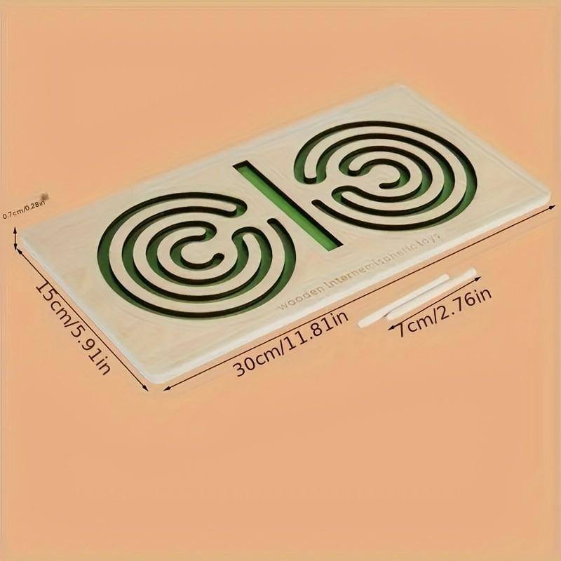 1 Set Spielzeug zur Entwicklung des linken und rechten Gehirns, Stift, Flugbahn-Training, Puzzle, frühe Bildung, Lehrmittel aus Holz, pädagogisches Spielzeug, Geschenk grün von Joom DACH