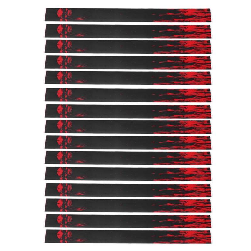 1 Set Universal Durable Bogenschießen Wraps Aufkleber DIY Pfeil Welle Jagd Schießen Equipmentskull rot von Joom DACH