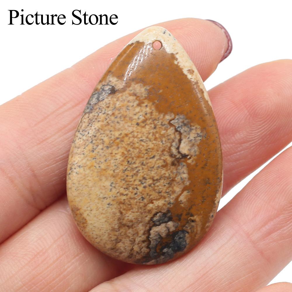 1 Stück, Energie-Naturstein-Anhänger, stilvolle handgefertigte Anhänger aus tropfenförmigem Achat und türkisfarbenen Edelsteinen für DIY-Halsketten und Schlüsselanhänger für Frauen, Schmuckherstellung 1Pc/25×38mm von Joom DACH