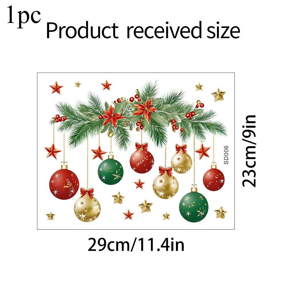 1 Stück/2 Stück Weihnachten Blatt Bunte Kugel Toilettenaufkleber Toilettendeckel Aufkleber Spülkasten Selbstklebende Aufkleber Zuhause Weihnachtsdekoration von Joom DACH