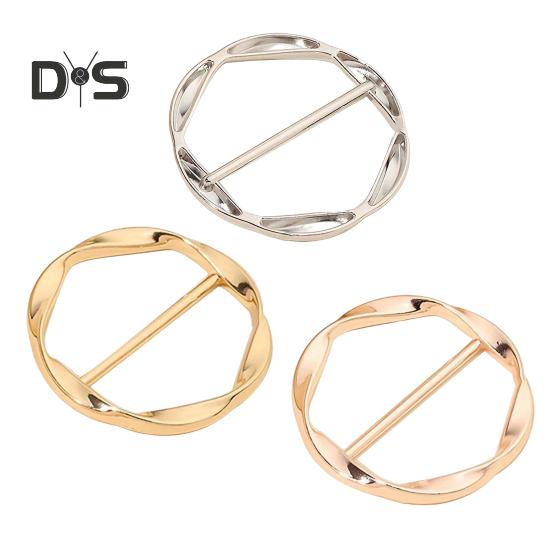 1 Stück/3 Stück Damen-Schalring aus Zinklegierung, Hemdclips, gedrehter T-Shirt-Knotenring, T-Shirt-Krawatten, Kleiderclips, Kleidungsspannclip für Hemd, Schal, Kleid 3# von Joom DACH