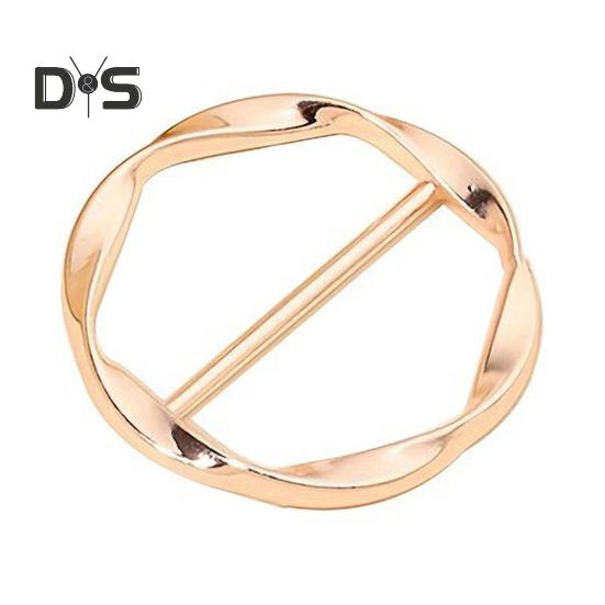 1 Stück/3 Stück Damen-Schalring aus Zinklegierung, Hemdclips, gedrehter T-Shirt-Knotenring, T-Shirt-Krawatten, Kleiderclips, Kleidungsspannclip für Hemd, Schal, Kleid Rose Gold von Joom DACH