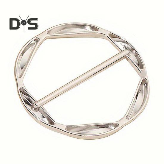 1 Stück/3 Stück Damen-Schalring aus Zinklegierung, Hemdclips, gedrehter T-Shirt-Knotenring, T-Shirt-Krawatten, Kleiderclips, Kleidungsspannclip für Hemd, Schal, Kleid Silver von Joom DACH