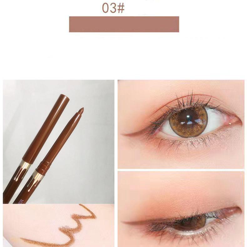 1 Stück 2 in 1 Schwarzer wasserfester Eyeliner Flüssiger Eyeliner Stift Bleistift Make-up Kosmetik Schweißfest Langanhaltendes Beauty-Make-up-Tool 03#Brown von Joom DACH