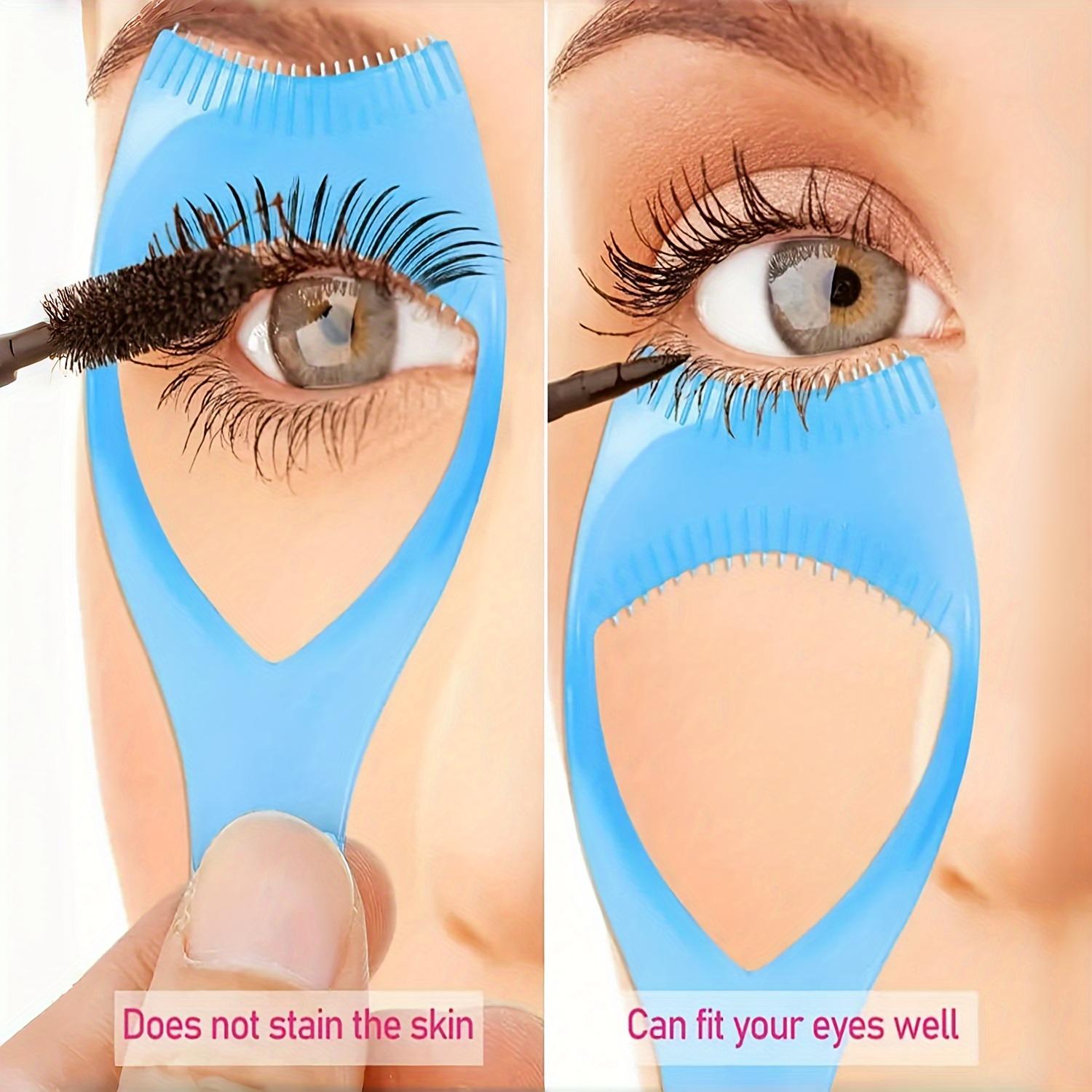 1 Stück 3-in-1 Make-up-Tool für Lidschatten, Magische Nützliche Kosmetik Mascara Wimpernkamm & Eyeliner Schablone, Applikator Hilfskarte Werkzeug, Wiederverwendbarer Make-up Helfer von Joom DACH