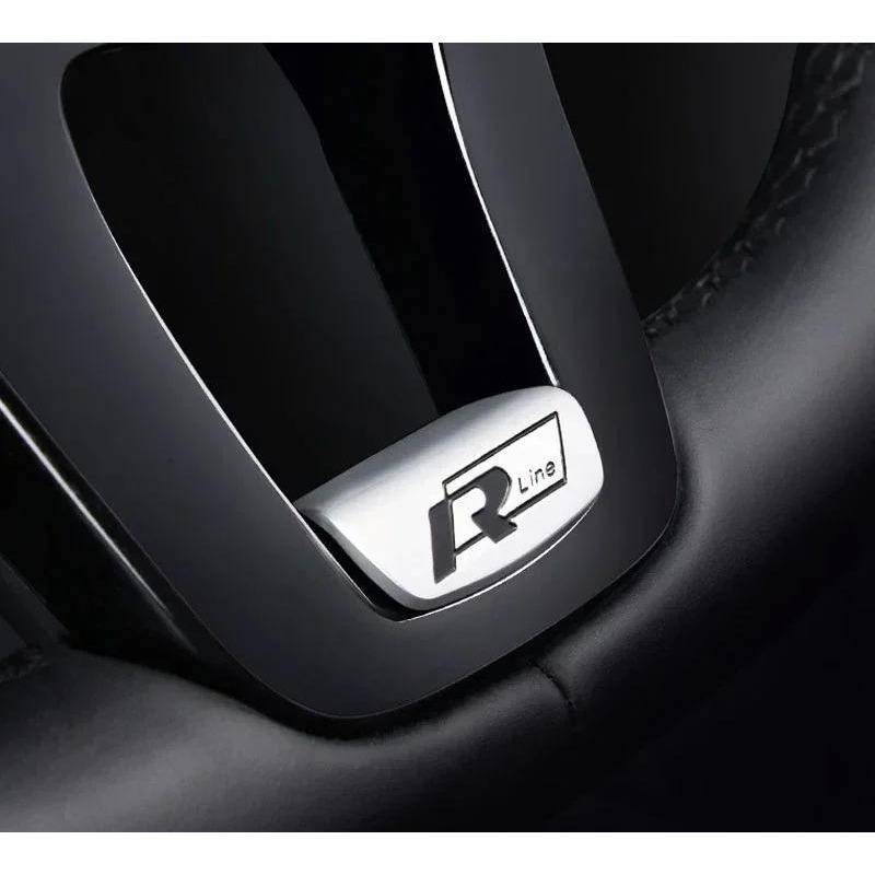 1 Stück 3D Aluminiumlegierung Emblem Abzeichen Auto Lenkrad Logo Aufkleber Zubehör Für Polo Golf Passat Scirocco Jetta Käfer Rline von Joom DACH