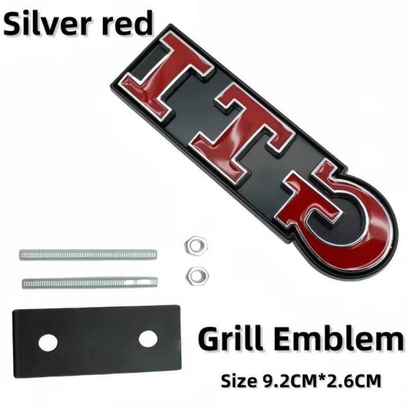 1 Stück 3D-Metall-Kofferraum-Abzeichen-Aufkleber, Fronthaubengrill-Emblem für Golf GTI MK2 MK3 MK4 MK5 MK6 MK7 MK8 Polo-Abzeichen-Zubehör Front Grill Badge silber/rot von Joom DACH
