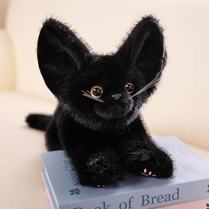 1 Stück 53CM Kawaii Deutsche Katze Plüschtier Niedliche Großohrige Katzen Puppe Stofftier Weiches Spielzeug Geburtstagsgeschenk Dekoration Spielzeug schwarz von Joom DACH