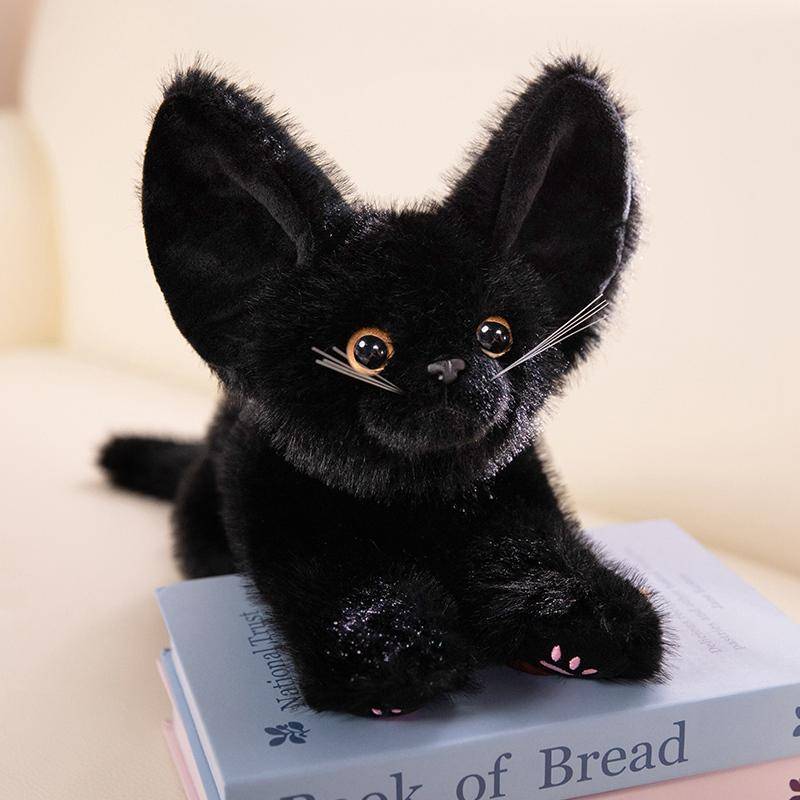 1 Stück 53CM Kawaii Deutsche Katze Plüschtier Niedliche Großohrige Katzen Puppe Stofftier Weiches Spielzeug Geburtstagsgeschenk Dekoration Spielzeug schwarz von Joom DACH