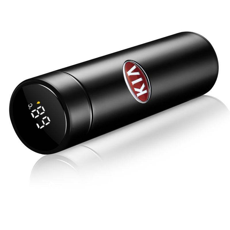 1 Stück Auto Smart Thermosflasche mit Temperaturanzeige Kaffeebecher Zubehör für KIA K5 K9 Sorento Ceed Sportage Carnival Stinger Forte Niro Cadenza schwarz von Joom DACH