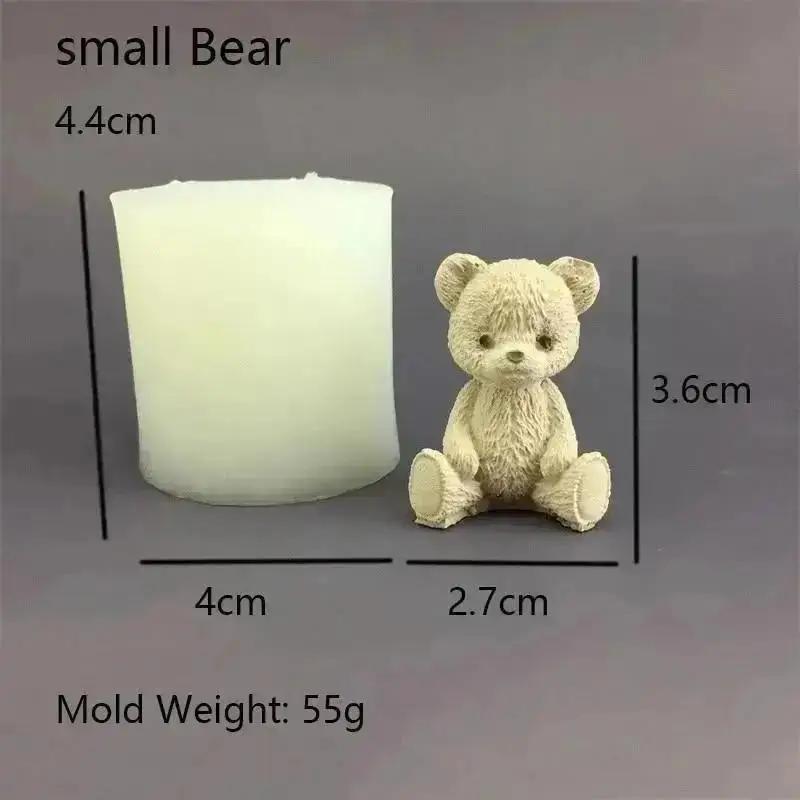 1 Stück Bär Honigglas Kleiner Bär Kerze Silikonform Kuchen Backform Aroma Kerze Gips Tropfform für Heimdekoration Small  bear von Joom DACH