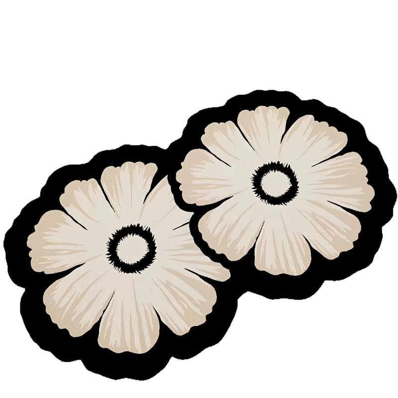 1 Stück Blume Diatomit Badematte - Super Saugfähig, Schnelltrocknend, Rutschfest, Dekorative Duschmatte, Leicht zu Reinigen, Starke Adsorption 50*80cm von Joom DACH