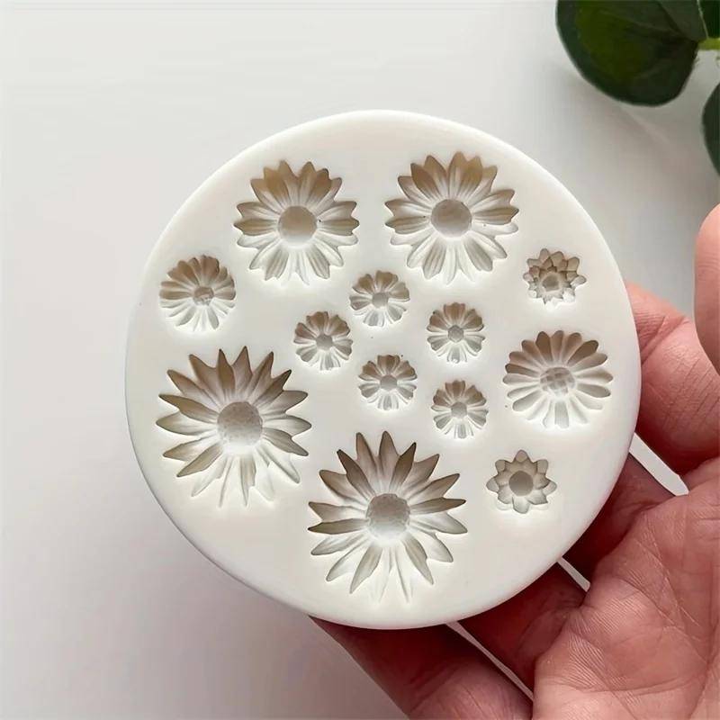 1 Stück Blume Silikonform Bouquet Gießform DIY Dekoration Schokolade Zucker Harz Kerze 3D Form Handwerkswerkzeuge weiß von Joom DACH