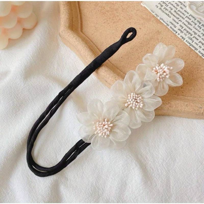 1 Stück Blumenmuster Haarknotenmacher Damen Haaraccessoires DIY Haarflechtwerkzeug Haarnadeln Twist Haarspangen Stylingwerkzeuge One size beige von Joom DACH