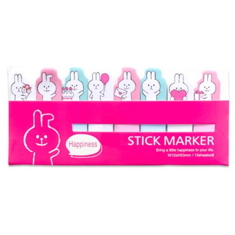 1 Stück Briefpapier Haftnotizen Mini Tiere Notizblock 7 Rudernotizpapieraufkleber rose red rabbit von Joom DACH
