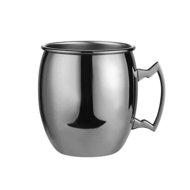 1 Stück Cocktail-Weinbecher Moscow Mule-Becher Edelstahl gehämmert Kupfer überzogen Bier Kaffeetasse Bar Drinkware Champagnerbecher 301-400ml von Joom DACH