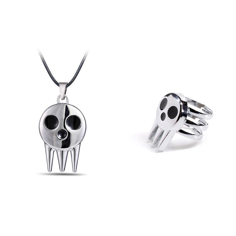 1 Stück Cool Anime Soul Eater Death The Kid Cosplay Kostüme Ring Halskette Anhänger 1.7*1.8*2.5cm von Joom DACH