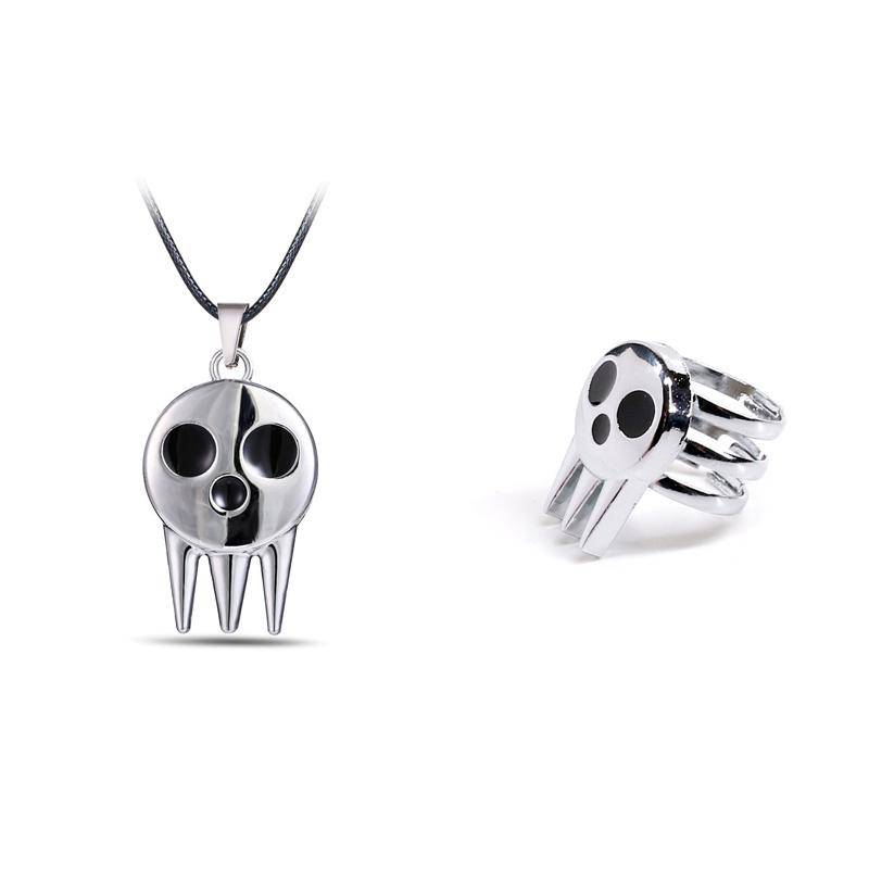 1 Stück Cool Anime Soul Eater Death The Kid Cosplay Kostüme Ring Halskette Anhänger 2.3*3.4*0.4cm von Joom DACH