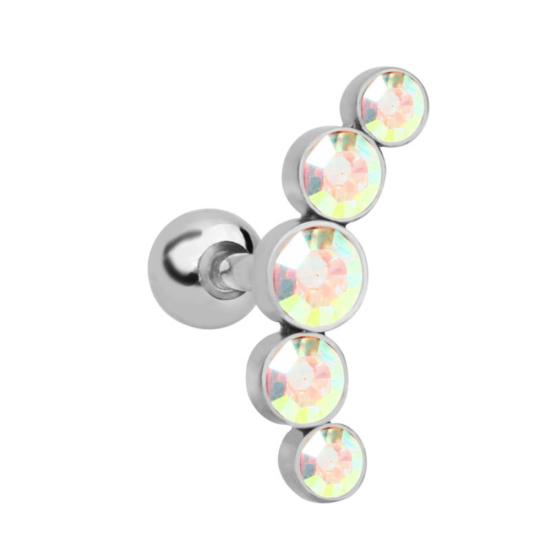 1 Stück Damen Strass Knorpel Helix Tragus Ohrstecker Ohrring Piercing Schmuck von Joom DACH