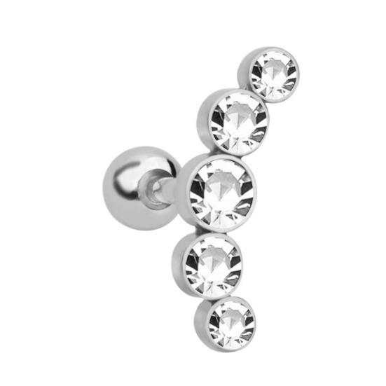 1 Stück Damen Strass Knorpel Helix Tragus Ohrstecker Ohrring Piercing Schmuck von Joom DACH