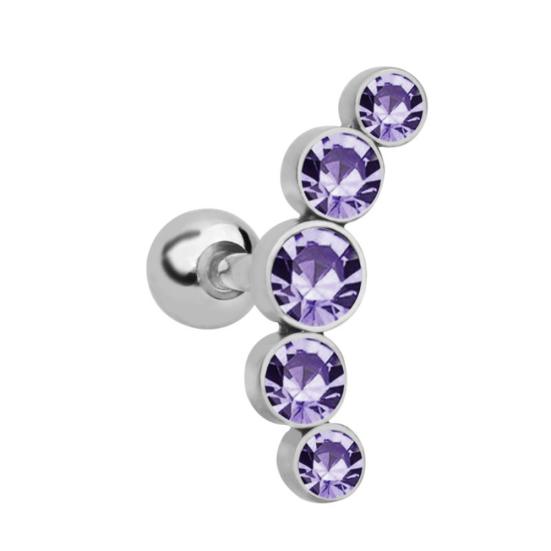 1 Stück Damen Strass Knorpel Helix Tragus Ohrstecker Ohrring Piercing Schmuck von Joom DACH