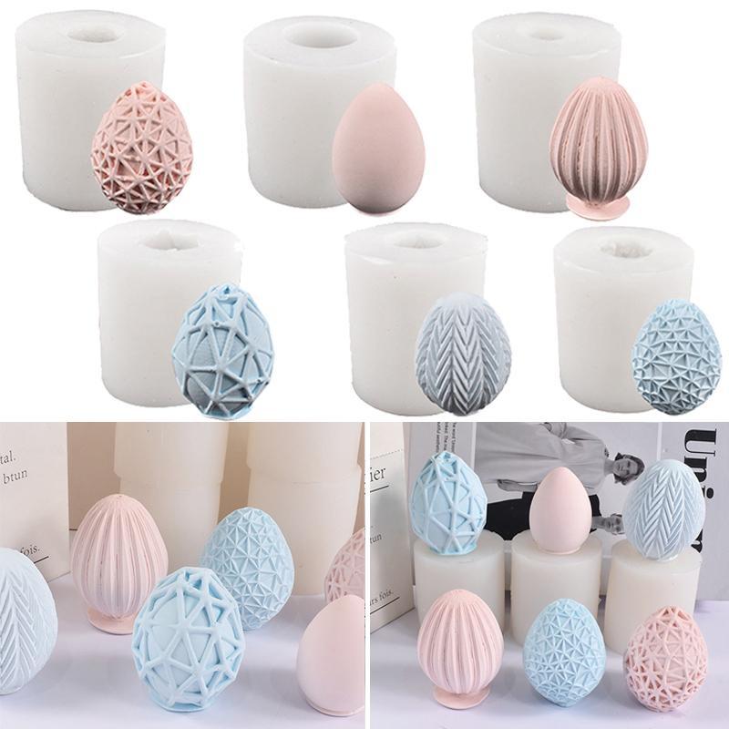 1 Stück Diy Ostern Geometrische Eier Form Silikon Kerze Form Diy Weihnachten Aromatherapie Kerze Form Schokolade Gips Epoxidharz Dekoration WBL B weiß von Joom DACH