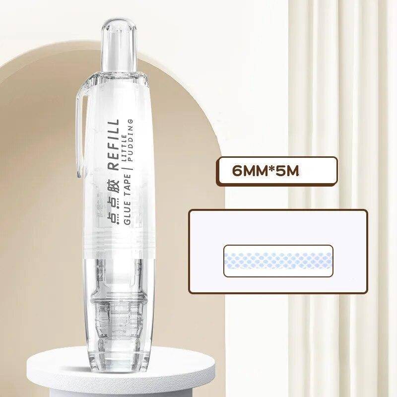 1 Stück Drehbarer Rollentyp Transparentes Doppelseitiges Klebeband Schüler Scrapbook Handgemacht Klebestift Selbstklebendes Band 5m Große Kapazität von Joom DACH