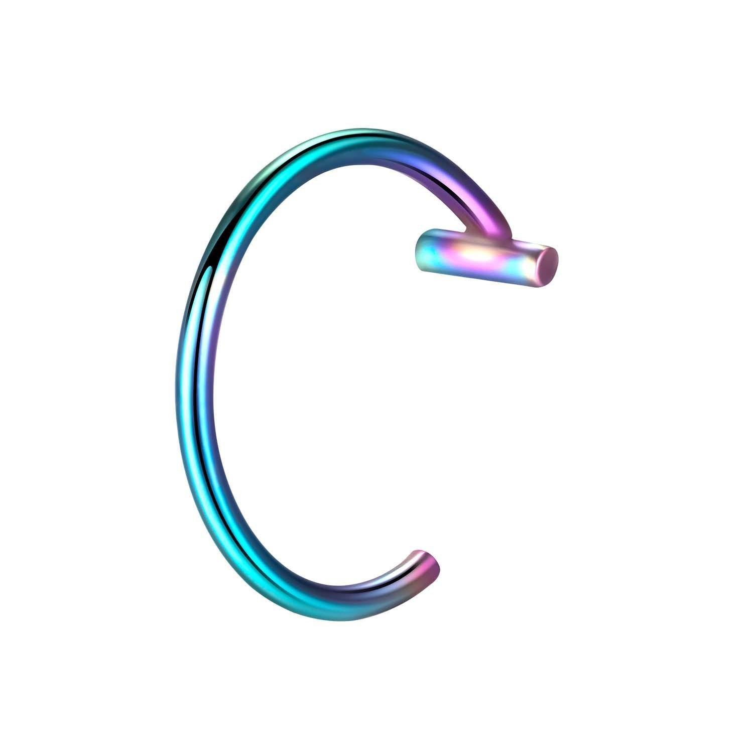 1 Stück Edelstahl Fake Nasenring Hoop Septum Ringe C Clip Lippenring Ohrring Fake Nasenpiercing Frauen Körperschmuck Nicht durchbohrt A bunt von Joom DACH