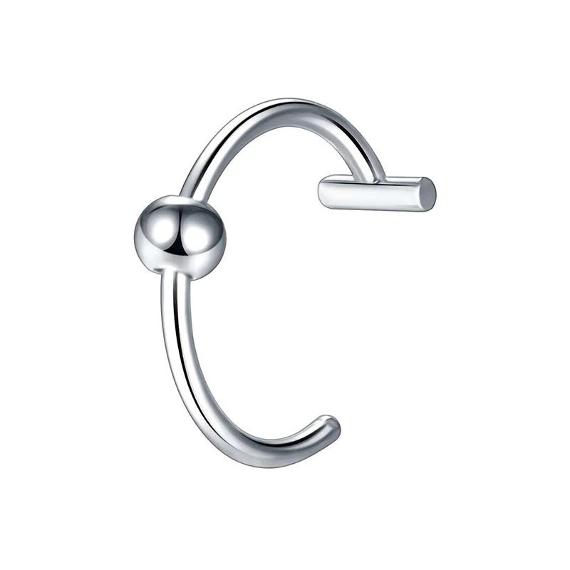 1 Stück Edelstahl Fake Nasenring Hoop Septum Ringe C Clip Lippenring Ohrring Fake Nasenpiercing Frauen Körperschmuck Nicht durchbohrt B silber von Joom DACH