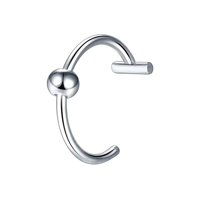 1 Stück Edelstahl Fake Nasenring Hoop Septum Ringe C Clip Lippenring Ohrring Fake Nasenpiercing Frauen Körperschmuck Nicht durchbohrt B silber von Joom DACH
