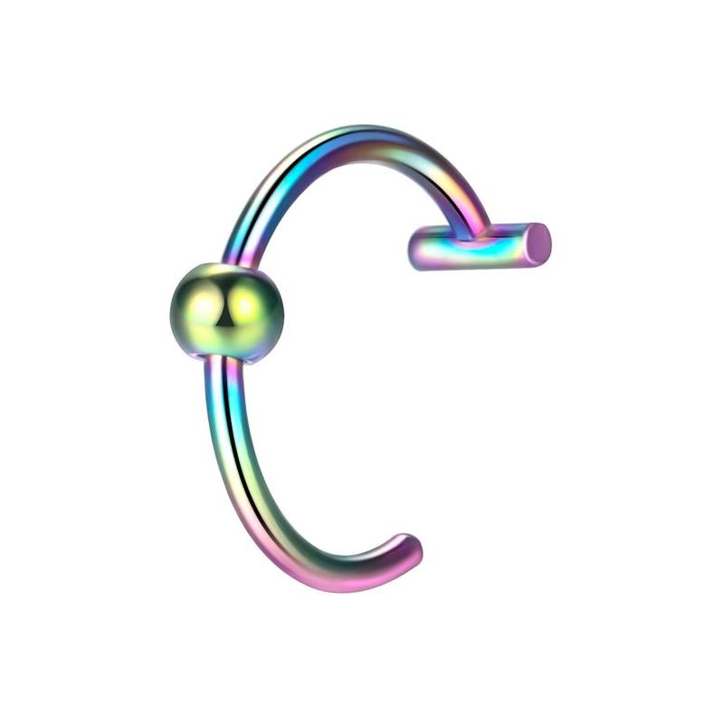 1 Stück Edelstahl Fake Nasenring Hoop Septum Ringe C Clip Lippenring Ohrring Fake Nasenpiercing Frauen Körperschmuck Nicht durchbohrt B bunt von Joom DACH