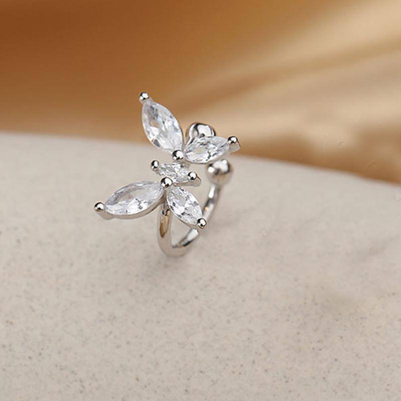 1 Stück Fake ohne Piercing Manschettenohrring Ohrklemme Wrap Rock Ohrring Manschette kein Piercing Damen Clip verstellbarer Schmuck von Joom DACH