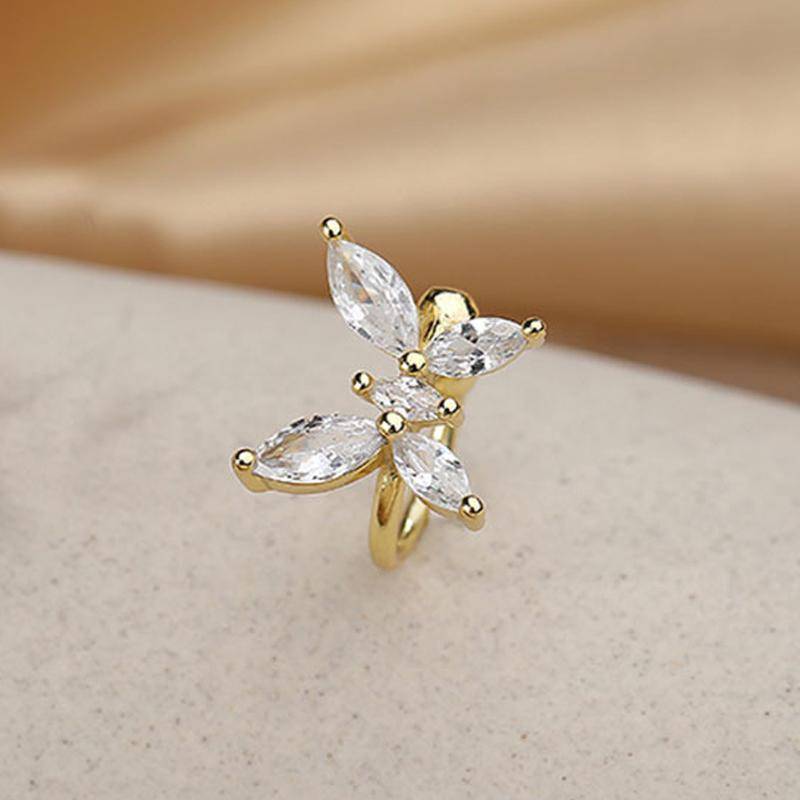 1 Stück Fake ohne Piercing Manschettenohrring Ohrklemme Wrap Rock Ohrring Manschette kein Piercing Damen Clip verstellbarer Schmuck von Joom DACH